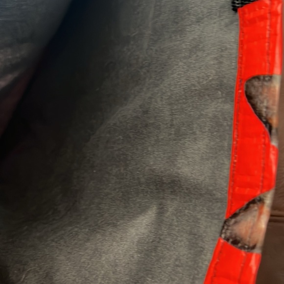 Reversible Recycled Farm feed sack tote. Unique Christmas gift - Picture 4 of 4